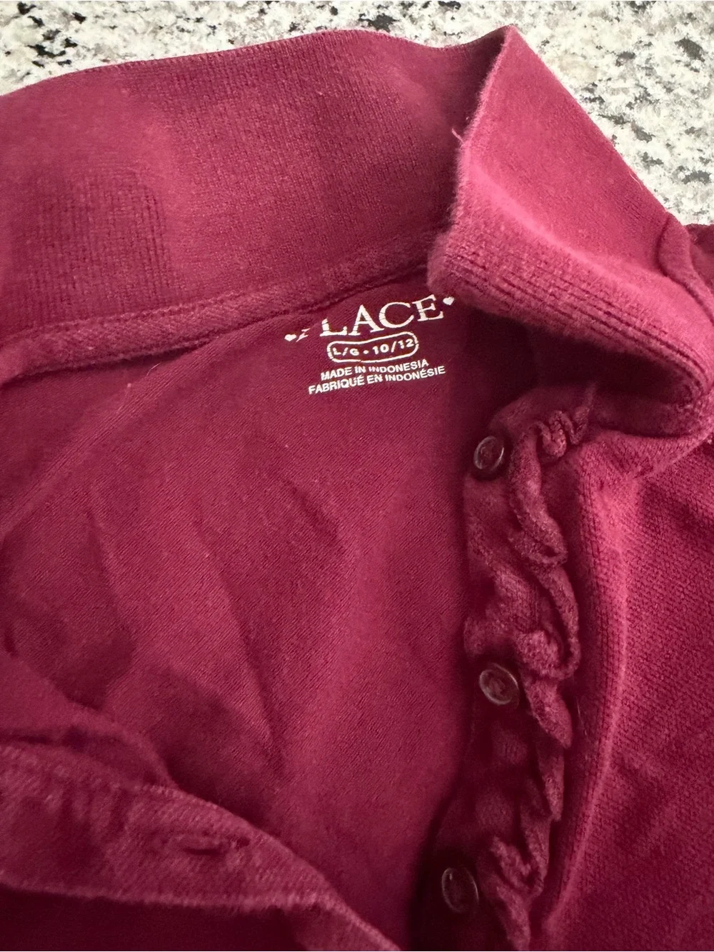 The Children's Place Burgundy Polo Shirt Bundle 8 total shirts